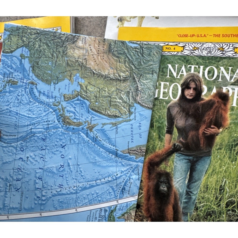 Vintage 1975‎ National Geographic Magazines 11 Issues  + Maps Missing Nov - Picture 2 of 4